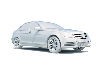 Image showing 3d Car White Blank Template