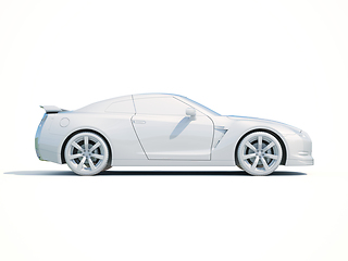 Image showing 3d Car White Blank Template