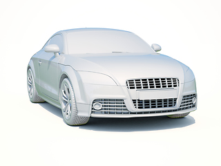 Image showing 3d Car White Blank Template