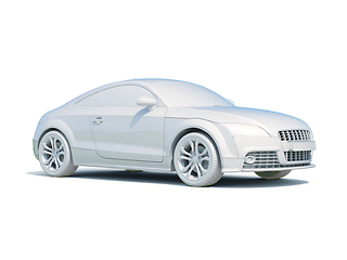 Image showing 3d Car White Blank Template