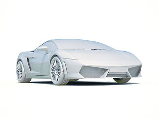 Image showing 3d Car White Blank Template