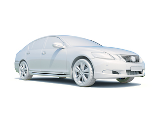 Image showing 3d Car White Blank Template