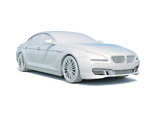 Image showing 3d Car White Blank Template