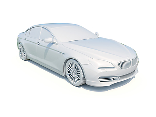 Image showing 3d Car White Blank Template