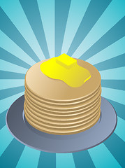 Image showing Stack of pancakes