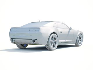 Image showing 3d Car White Blank Template