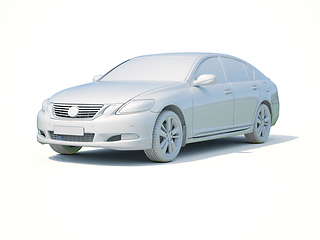 Image showing 3d Car White Blank Template