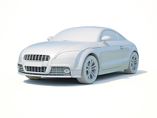 Image showing 3d Car White Blank Template