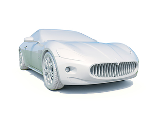 Image showing 3d Car White Blank Template