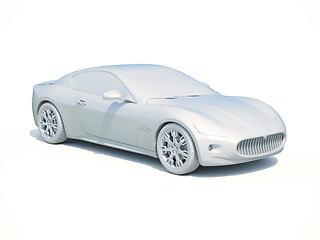 Image showing 3d Car White Blank Template