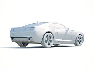 Image showing 3d Car White Blank Template