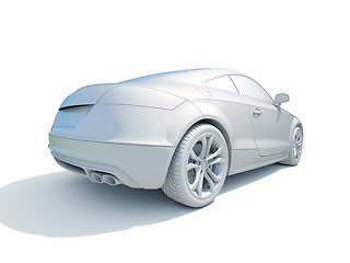 Image showing 3d Car White Blank Template