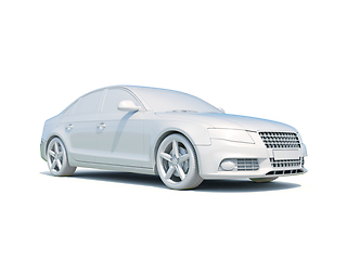 Image showing 3d Car White Blank Template