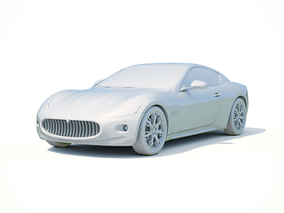 Image showing 3d Car White Blank Template