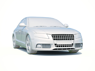 Image showing 3d Car White Blank Template