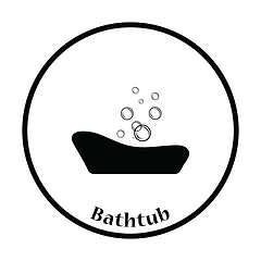 Image showing Baby bathtub icon