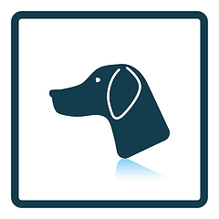 Image showing Hunting dog head  icon