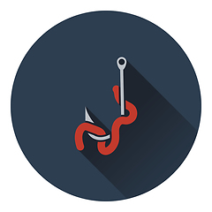 Image showing Icon of worm on hook