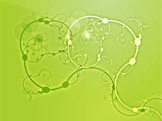 Image showing Abstract swirly floral grunge illustration