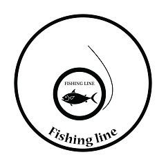 Image showing Icon of fishing line