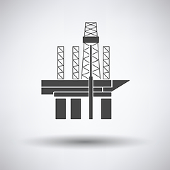 Image showing Oil sea platform icon