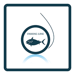 Image showing Icon of fishing line