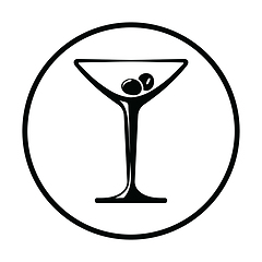 Image showing Cocktail glass icon