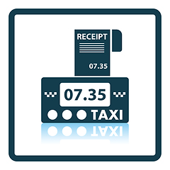 Image showing Taxi meter with receipt icon