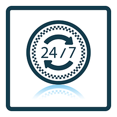 Image showing 24 hour taxi service icon