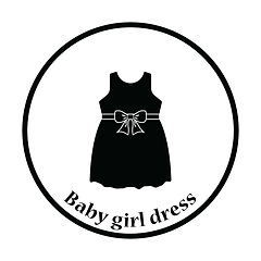 Image showing Baby girl dress icon