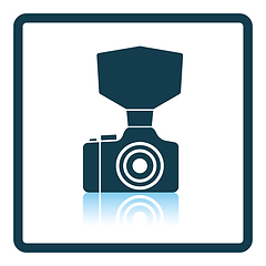 Image showing Camera with fashion flash icon