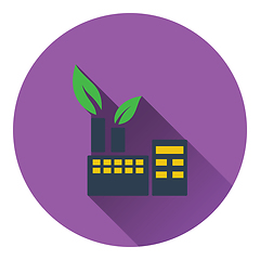 Image showing Ecological industrial plant icon