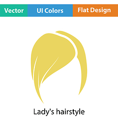 Image showing Lady\'s hairstyle icon
