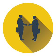 Image showing Icon of Meeting businessmen