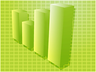 Image showing Financial barchart illustration