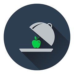 Image showing Icon of Apple inside cloche 