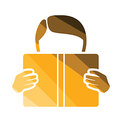 Image showing Boy reading book icon