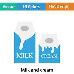 Image showing Milk and cream container icon