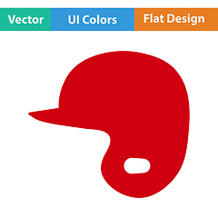 Image showing Baseball helmet icon