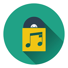 Image showing Vinyl record in envelope icon