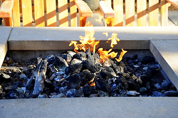 Image showing Patio fireplace.