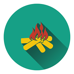 Image showing Icon of camping fire 