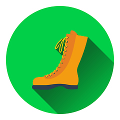 Image showing Icon of hiking boot