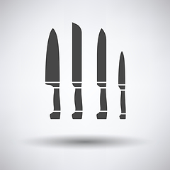 Image showing Kitchen knife set icon