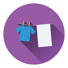 Image showing Drying linen icon