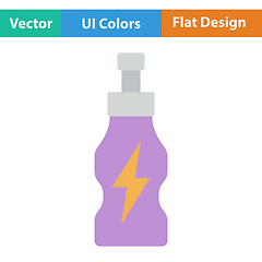 Image showing Flat design icon of Energy drinks bottle