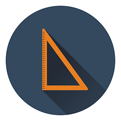 Image showing Flat design icon of Triangle in ui colors