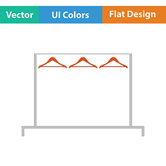 Image showing Clothing rail with hangers icon