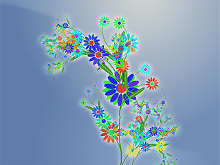 Image showing Floral nature themed design illustration