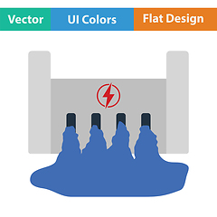 Image showing Hydro power station icon